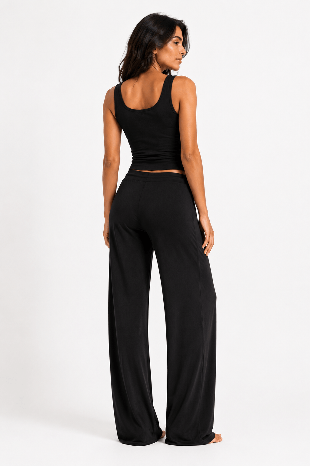 Ensemble Détente Femme en Modal Noir – Débardeur & Pantalon | StayCosy