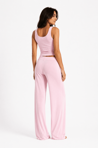 Ensemble Détente Femme en Modal Rose – Débardeur & Pantalon | StayCosy