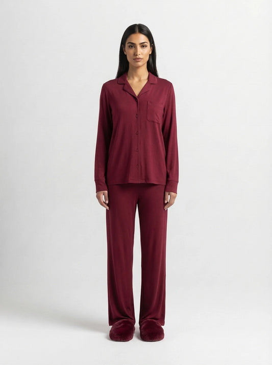 Pyjama femme bordeaux doux – Confort seconde peau | StayCosy