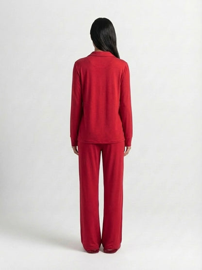 Pyjama femme rouge doux – Confort seconde peau | StayCosy