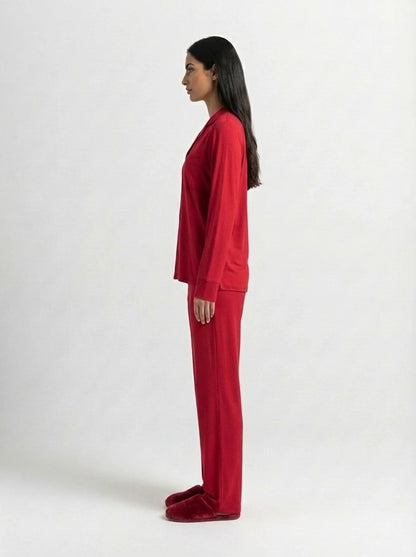 Pyjama femme rouge doux – Confort seconde peau | StayCosy